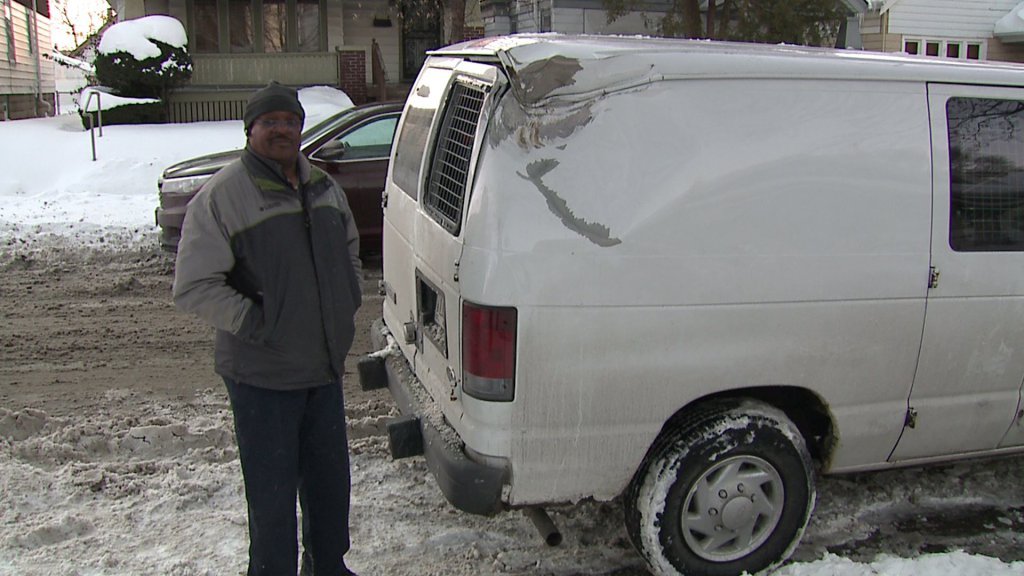 van damage mystery object