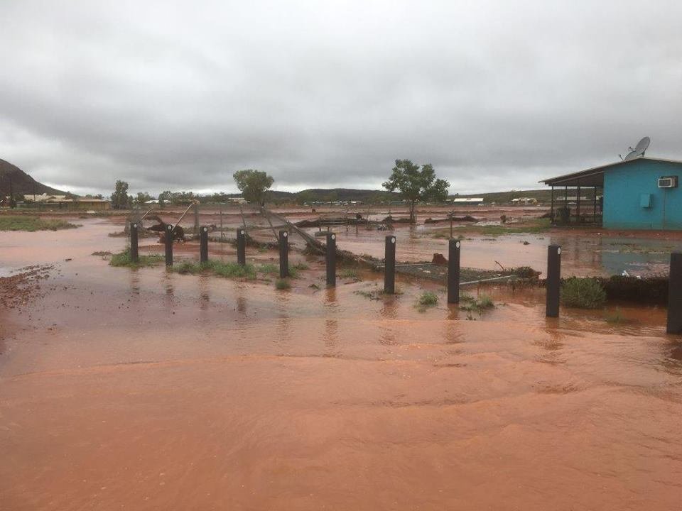 Floods in Kintore, Northern Territories, Australia, December 2016. 