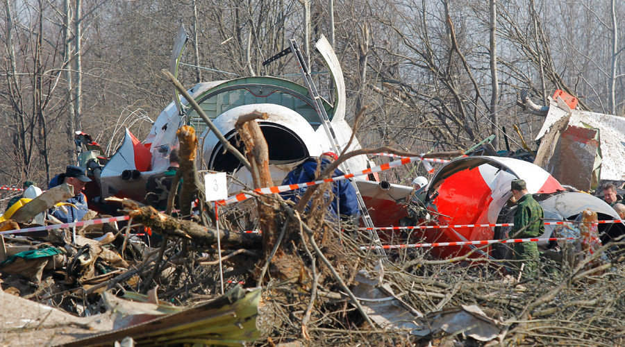 Polish government Tu-154 airplane crash site