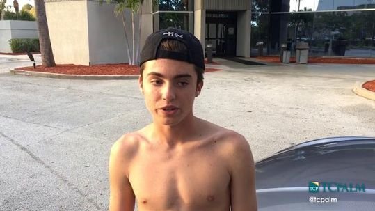 Zack Davis describes his shark bite ordeal that occurred at about 5 p.m. Tuesday while at Avalon State Park beach