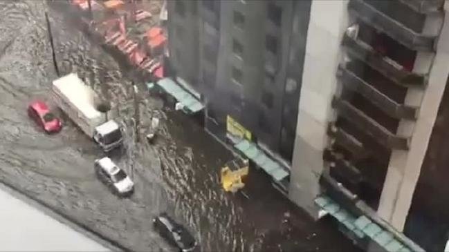 Melbourne weather: Flooding on Clarendon St