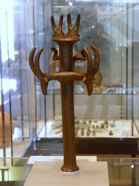 Click to enlarge Bronze scepter from the Nahal Mishmar Hoard