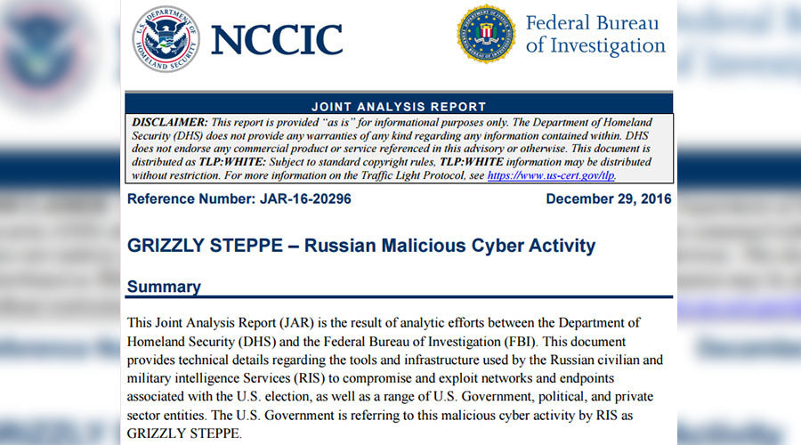 Click to enlarge Russian hacking statement