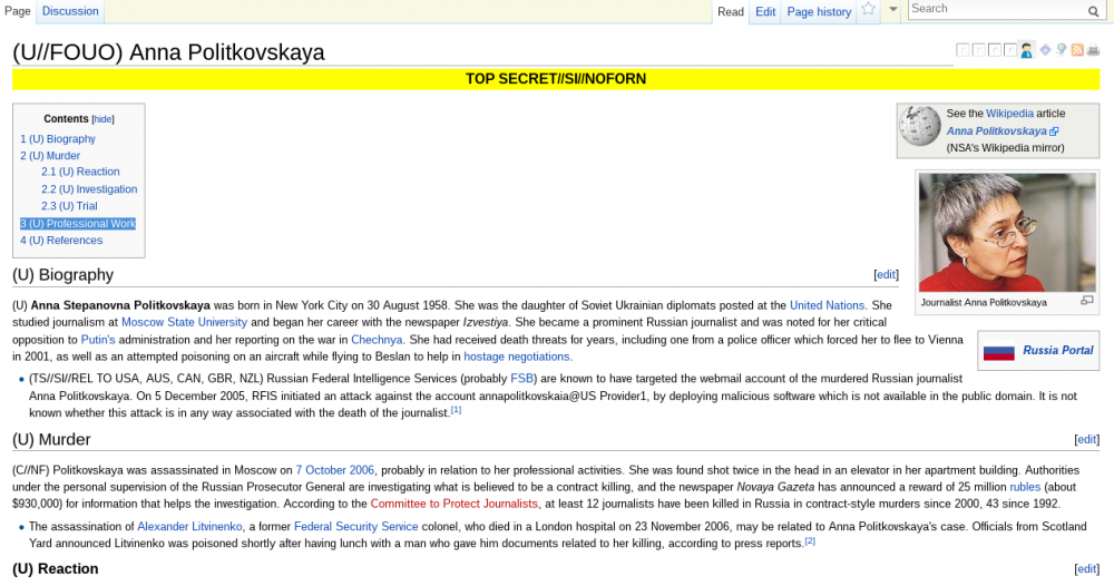 Click to enlarge Wiki page on Anna Politkovskaya