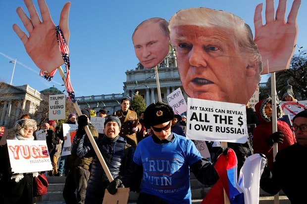 Click to enlarge A December 19th anti-Trump protest in Pennsylvania.
