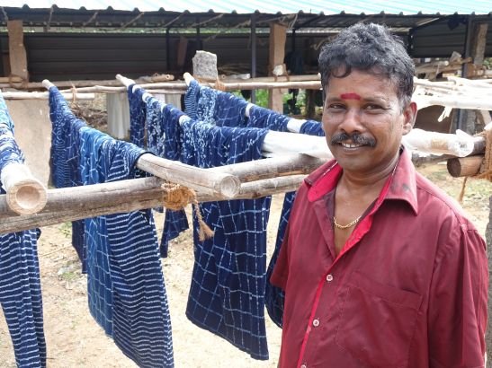Click to enlarge indigo dying
