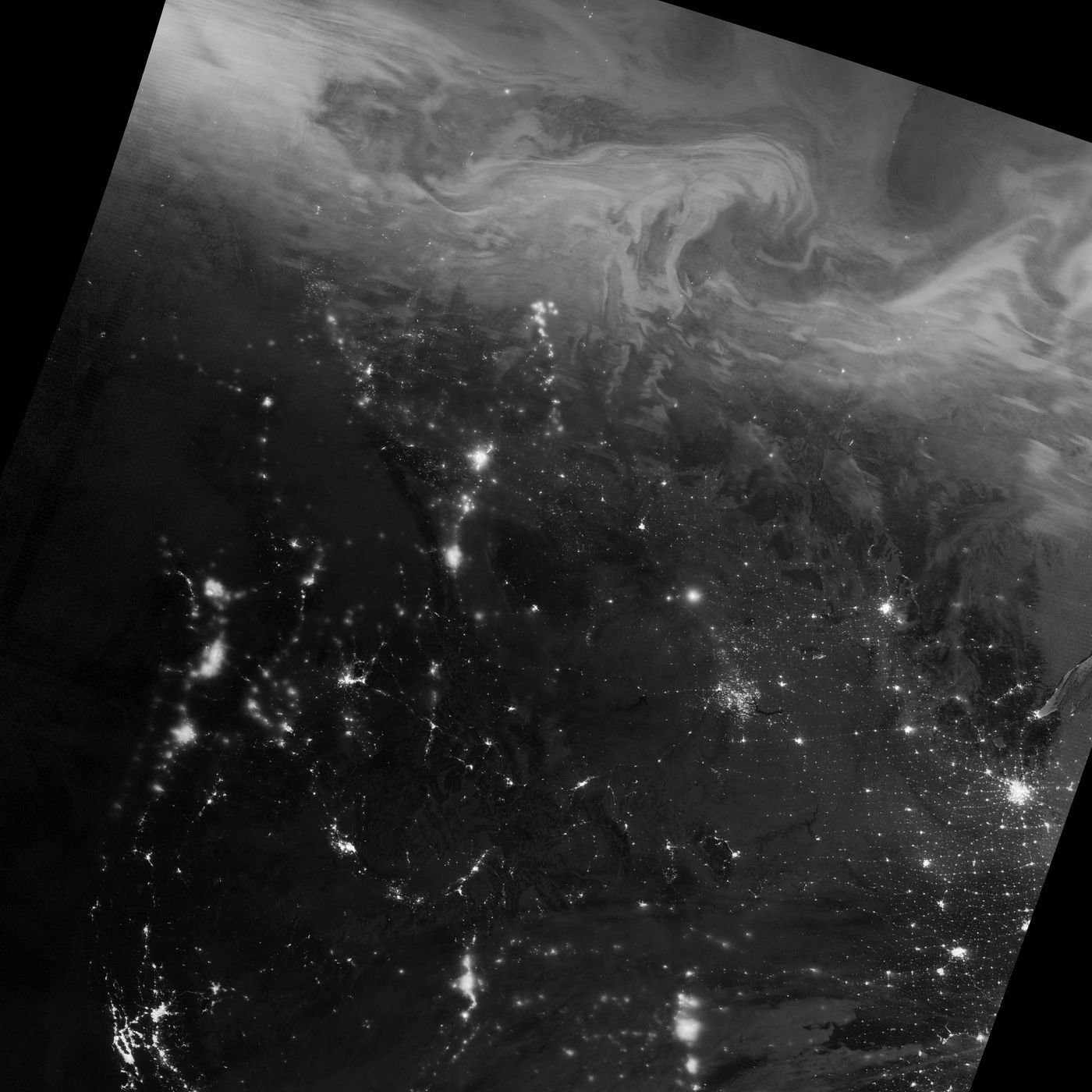 Northern Lights from space