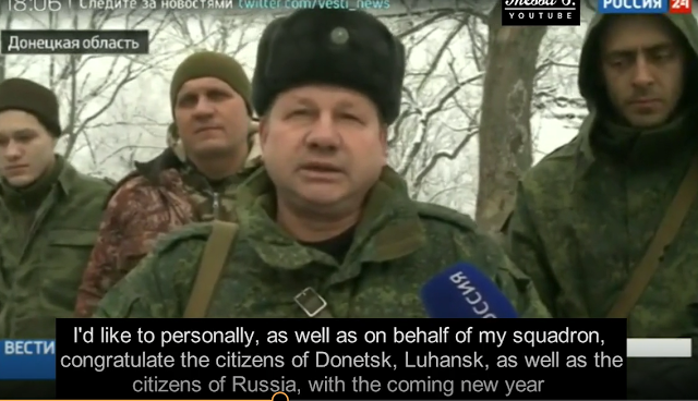 Donbass New Year's Eve soldier