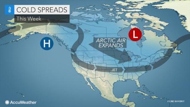 Arctic air map