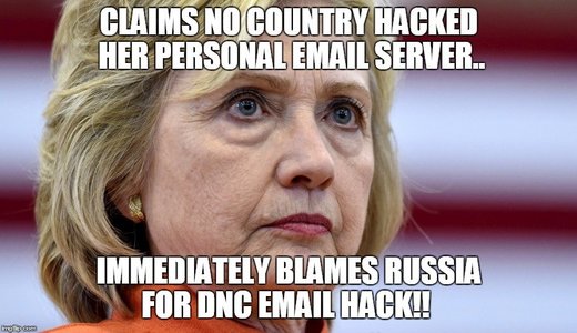 hillary russian hack twitter meme