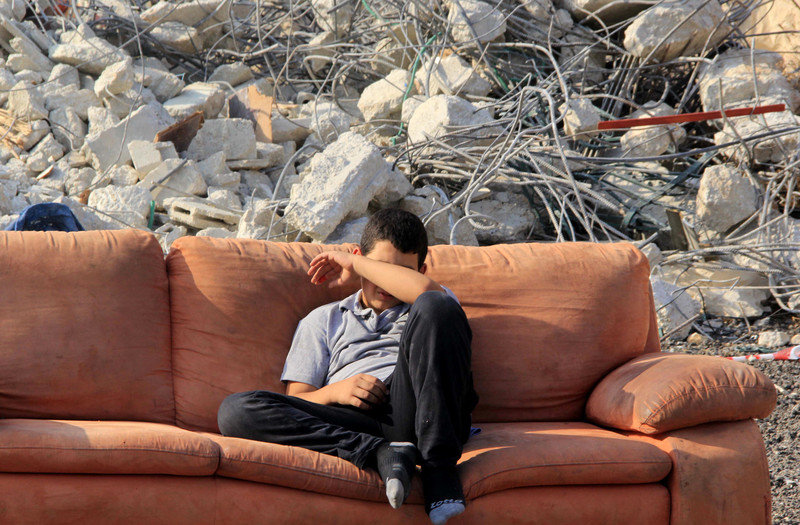 Click to enlarge homeless Palestinian, israel demolition homes
