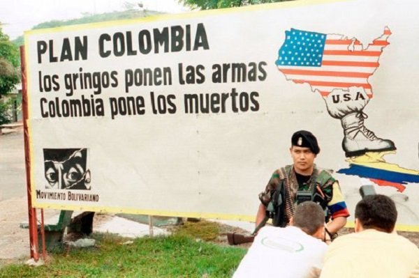 anti-Plan Colombia billboard