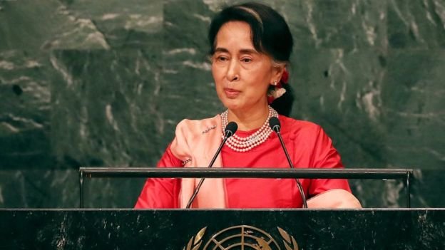 Click to enlarge Nobel Peace Laureate Aung San Suu Kyi