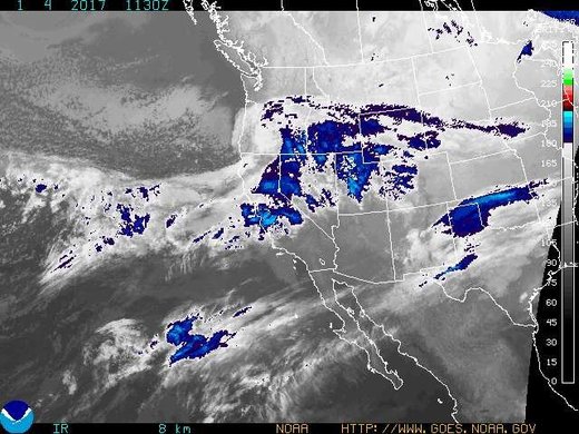 Infrared map of the Western US