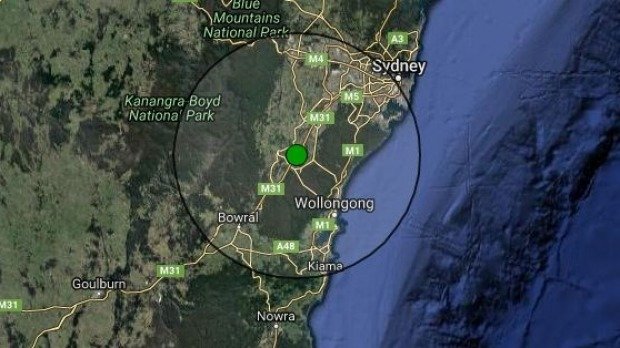 Click to enlarge Sydney earthquake map