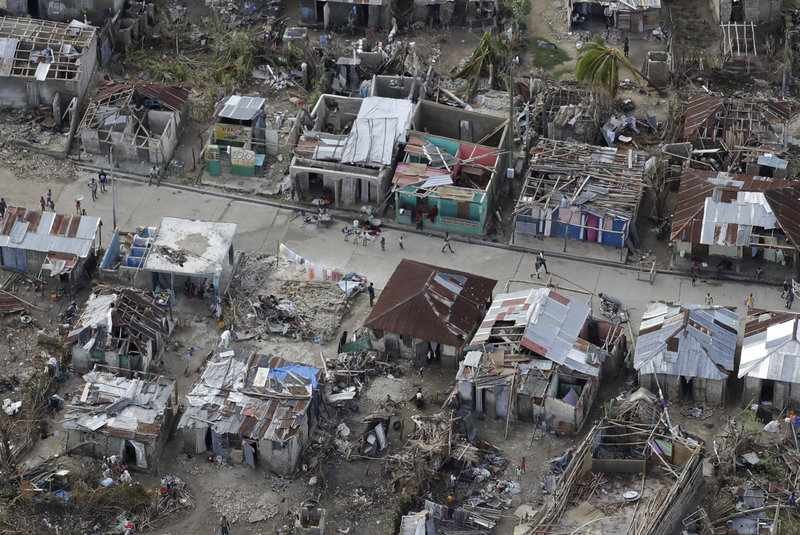 Click to enlarge Hurricane Matthew hits Haiti