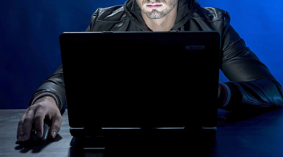 Click to enlarge Person on laptop