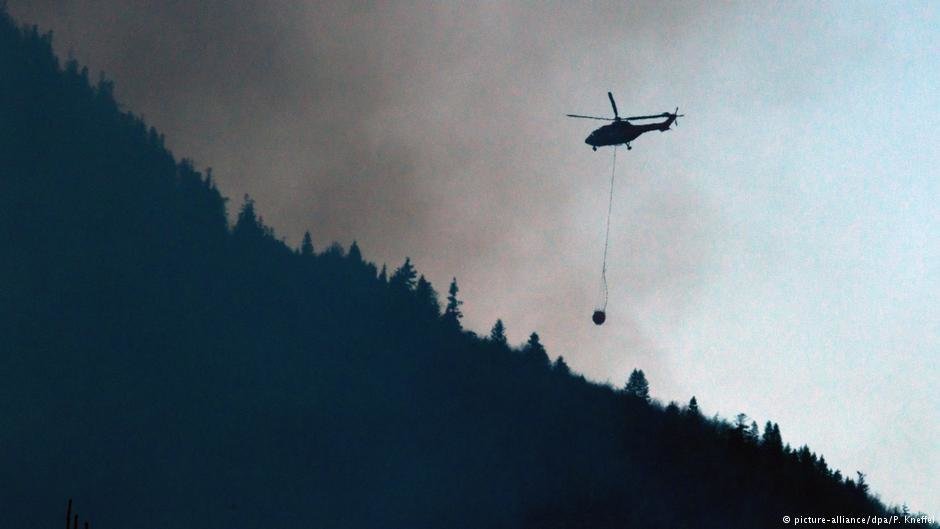 Forest fire Jochberg, Germany