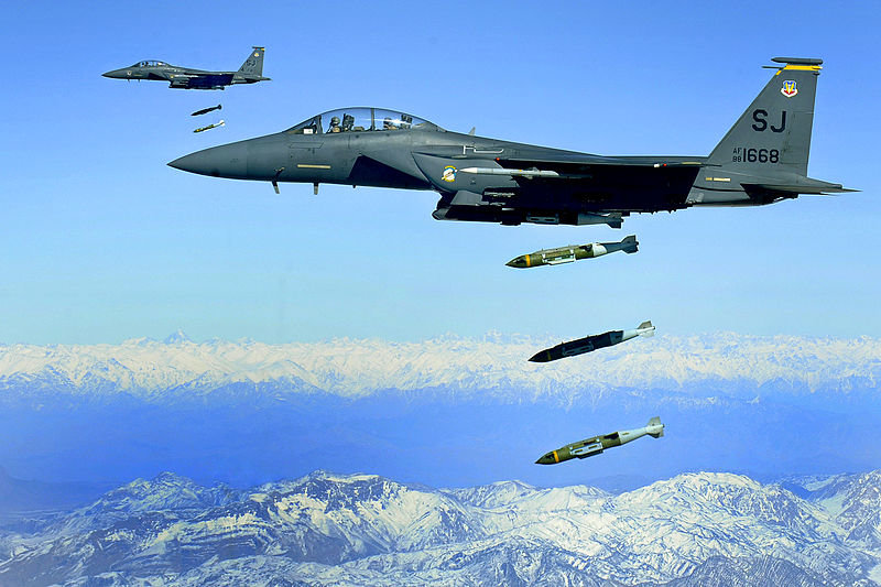 F-15E drops munitions over Afghanistan