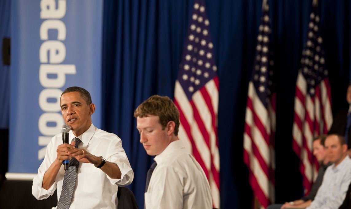Obama and Zuckerberg