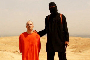 Click to enlarge Journalist James Foley shortly before he was executed by an Islamic State operative