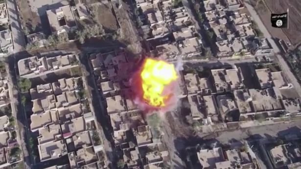 Click to enlarge The bomber detonates his explosives