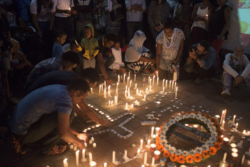 Click to enlarge Eritreans mourn in south Tel Aviv in 2015