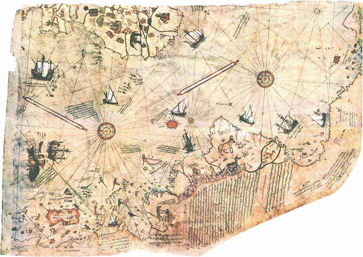 Click to enlarge The Piri Reis Map