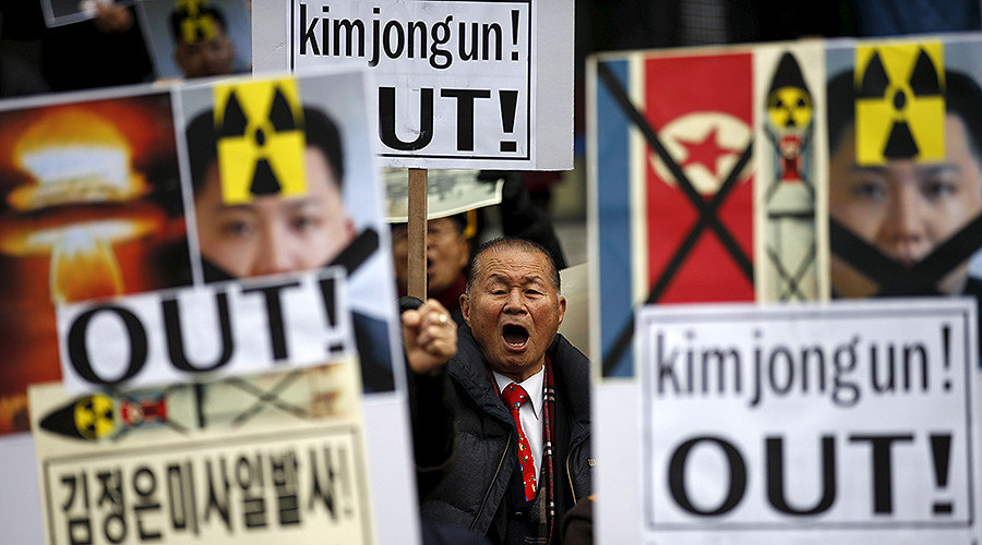 Click to enlarge anti-North Korea rally