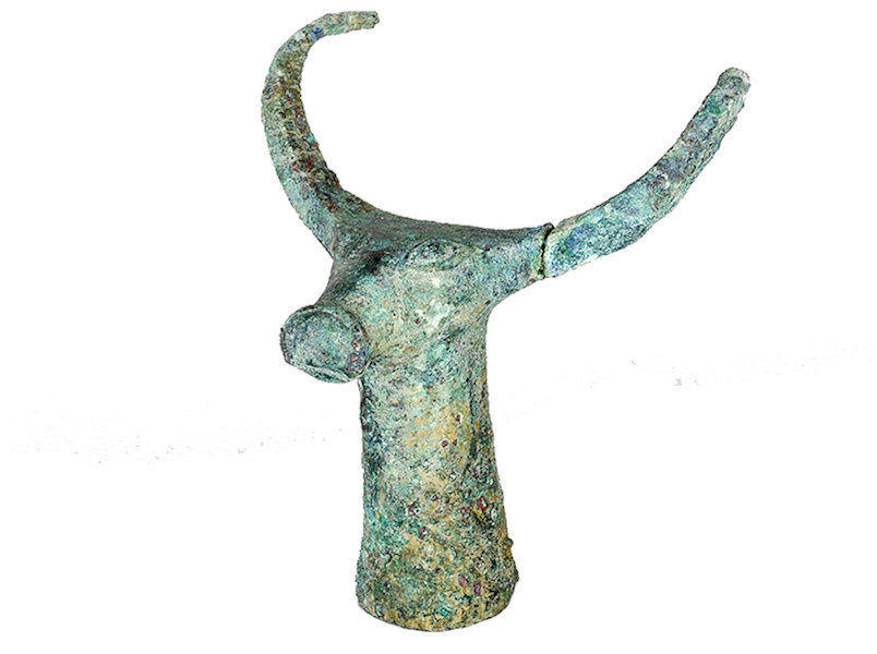 bronze bull’s head