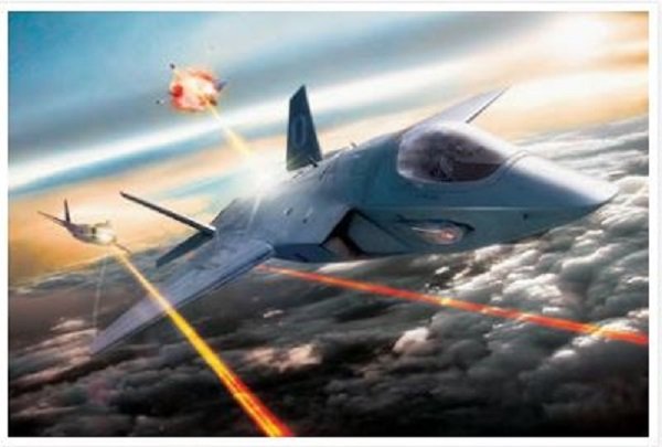 fighter jet with laser