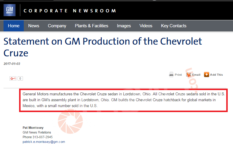 Click to enlarge GM press release
