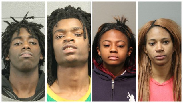 Tesfaye Cooper, Brittany Covington, Jordan Hill, and 24-year-old Tanishia Covington,