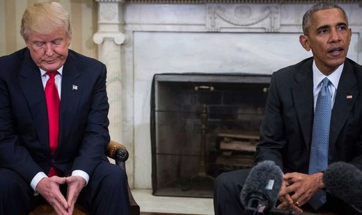 Donald Trump and Barack Obama