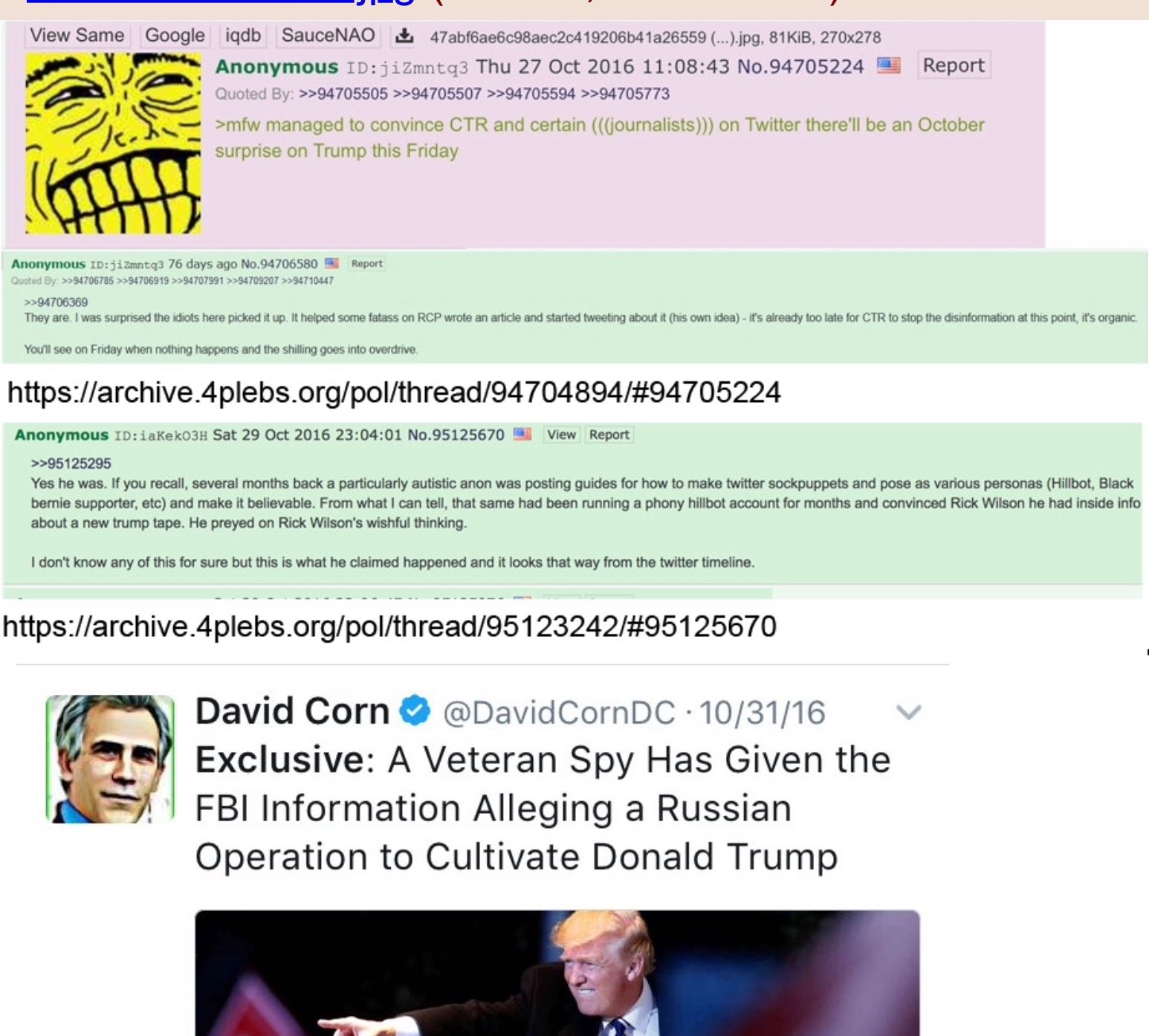 4chan russian hacking Trump dossier evidence