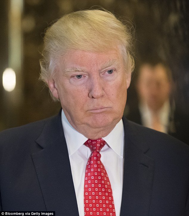 Click to enlarge Donald Trump, pictured, has denied allegations contained in an explosive dossier compiled by a former British MI6 agent claiming on Twitter he is being subjected to a 'political witch hunt'