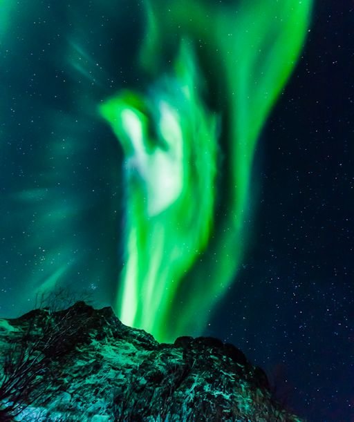 Arctic Circle. Tom Arne Moldenaes of Norway, Groetfjord Jan. 5th when the face of the sun was completely spotless