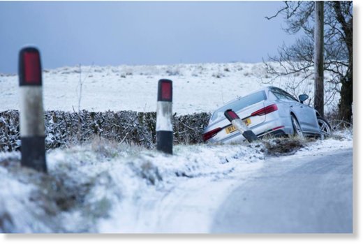 The roads of Ayrshire became lethal as motorists battled icy conditions and snowy tracks 