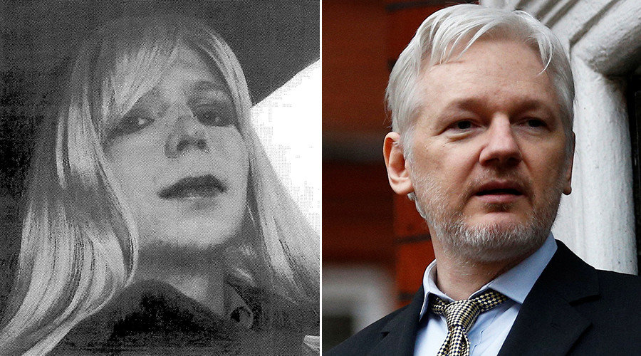 Chelsea Manning and WikiLeaks founder Julian Assange