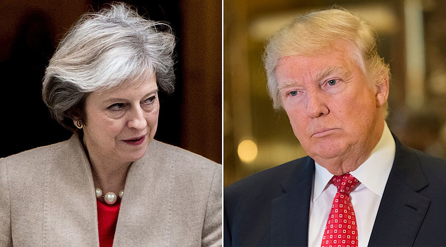 Theresa May and Donald Trump
