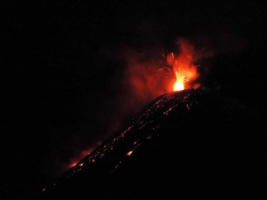 Reventador volcano in Ecuador