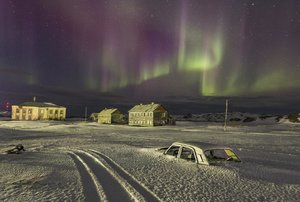 Teriberika on the shore of the Barents Sea