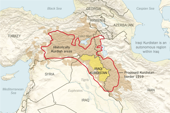 Proposed Kurdistan border 1919.