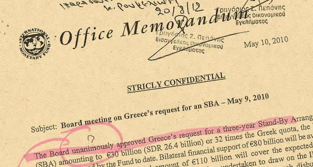 IMF documents dating from March and May 2010