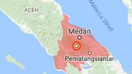 Medan quake map