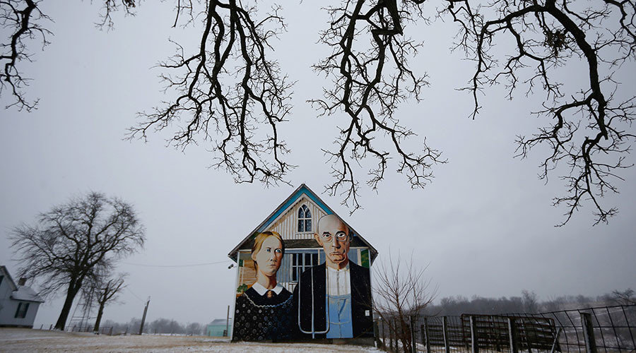 american gothic painting, rural america