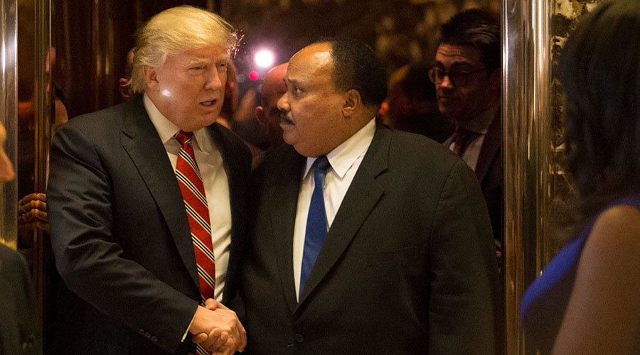 Click to enlarge Trump MLK III son