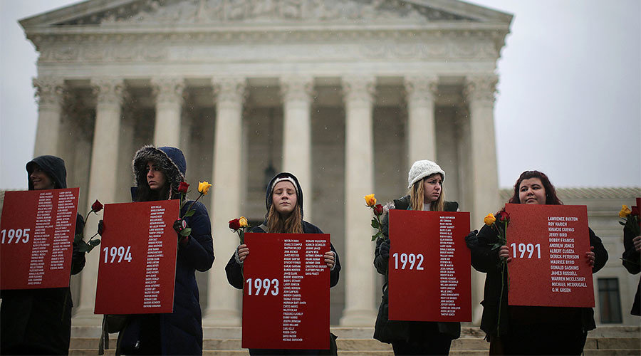 Click to enlarge death penalty demonstration