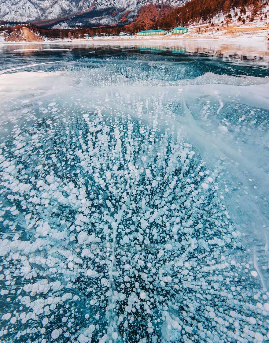 Click to enlarge frozen lake Baikal