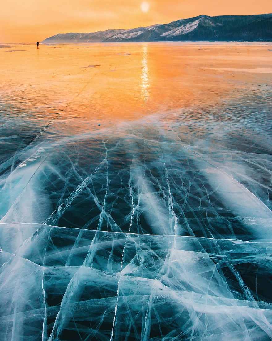 Click to enlarge frozen lake Baikal
